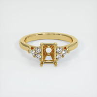 18K Yellow Gold Accent Stones Ring Setting Image