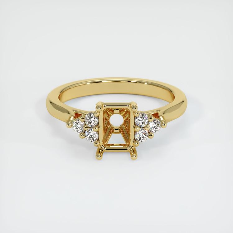 18K Yellow Gold Accent Stones Ring Setting