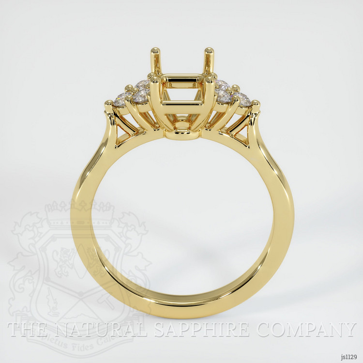 18K Yellow Gold Accent Stones Ring Setting