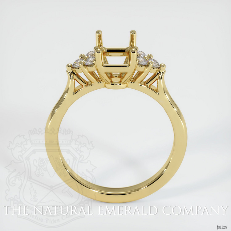 18K Yellow Gold Accent Stones Ring Setting