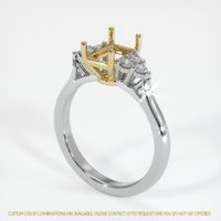14K Yellow & White Accent Stones Ring Setting Video