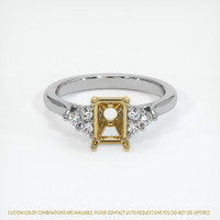 14K Yellow & White Accent Stones Ring Setting Image