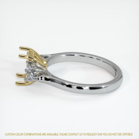 14K Yellow & White Accent Stones Ring Setting Image