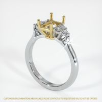 18K Yellow & White Accent Stones Ring Setting Video