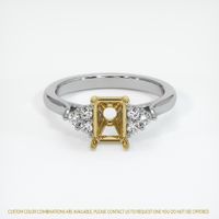 18K Yellow & White Accent Stones Ring Setting Image