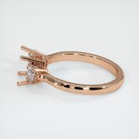 18K Rose Gold Three Stone Ring Setting Image