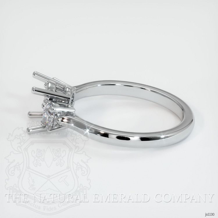 Silver Three Stone Ring Setting