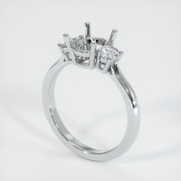 10K White Gold Three Stone Ring Setting Video