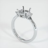 14K White Gold Three Stone Ring Setting Video
