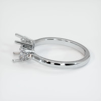 14K White Gold Three Stone Ring Setting Image