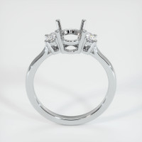 14K White Gold Three Stone Ring Setting Image