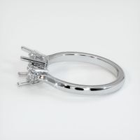 18K White Gold Three Stone Ring Setting Image