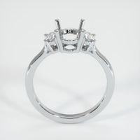 18K White Gold Three Stone Ring Setting Image