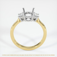 14K White & Yellow Three Stone Ring Setting Image