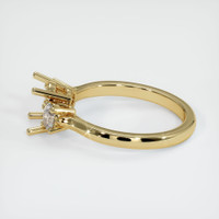 10K Yellow Gold Three Stone Ring Setting Image