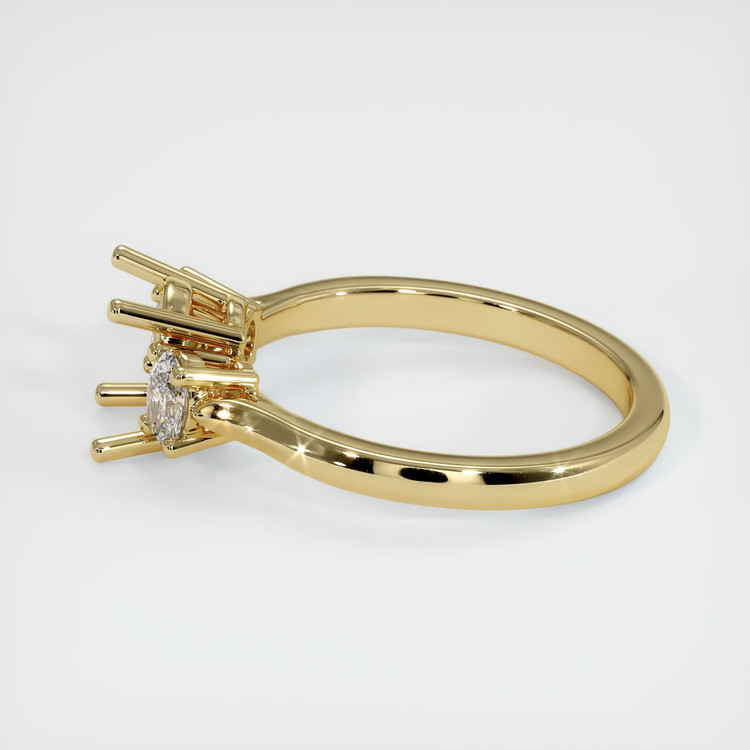 10K Yellow Gold Three Stone Ring Setting