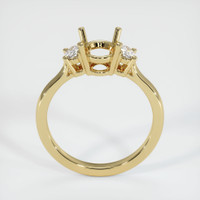 10K Yellow Gold Three Stone Ring Setting Image