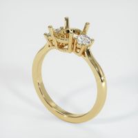 14K Yellow Gold Three Stone Ring Setting Video