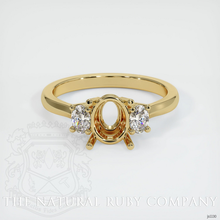 14K Yellow Gold Three Stone Ring Setting