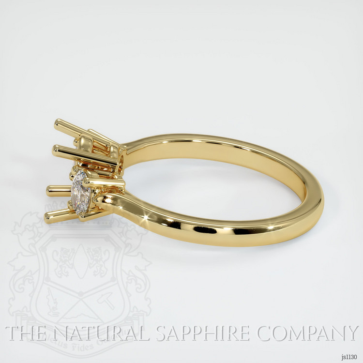 14K Yellow Gold Three Stone Ring Setting