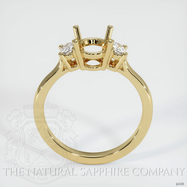 14K Yellow Gold Three Stone Ring Setting