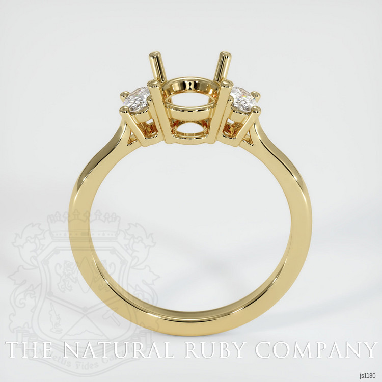 14K Yellow Gold Three Stone Ring Setting