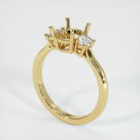 18K Yellow Gold Three Stone Ring Setting Video