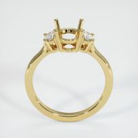 18K Yellow Gold Three Stone Ring Setting Image