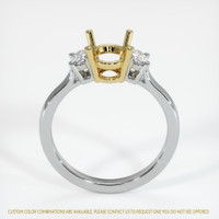 18K Yellow & White Three Stone Ring Setting Image