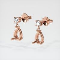 14K Rose Gold Accent Stones Earring Setting Video