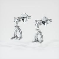 14K White Gold Accent Stones Earring Setting Video