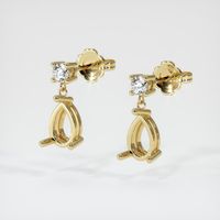 14K Yellow Gold Accent Stones Earring Setting Video