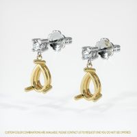 18K Yellow & White Accent Stones Earring Setting Video
