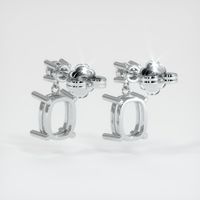 14K White Gold Accent Stones Earring Setting Image