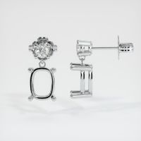 18K White Gold Accent Stones Earring Setting Image