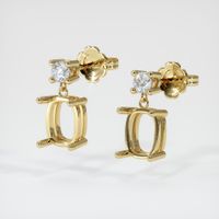 14K Yellow Gold Accent Stones Earring Setting Video