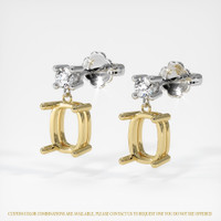 14K Yellow & White Accent Stones Earring Setting Video