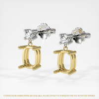 18K Yellow & White Accent Stones Earring Setting Video