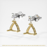 14K Yellow & White Accent Stones Earring Setting Video