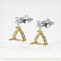 18K Yellow & White Accent Stones Earring Setting Video