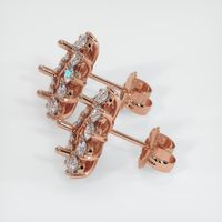 14K Rose Gold Halo Earring Setting Image