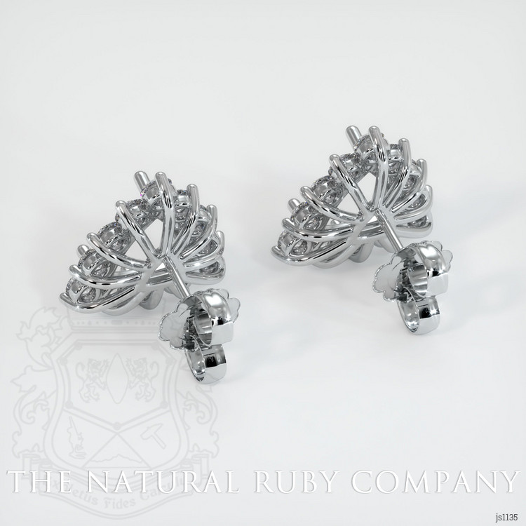 14K White Gold Halo Earring Setting