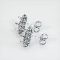 18K White Gold Halo Earring Setting Image