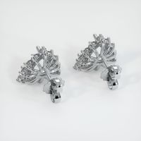 18K White Gold Halo Earring Setting Image