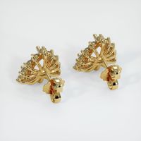 14K Yellow Gold Halo Earring Setting Image