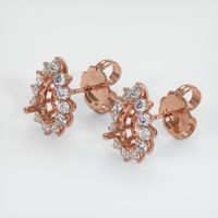 14K Rose Gold Halo Earring Setting Video