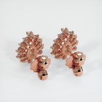 14K Rose Gold Halo Earring Setting Image