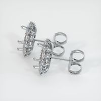 18K White Gold Halo Earring Setting Image
