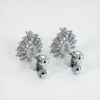 18K White Gold Halo Earring Setting Image