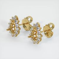 18K Yellow Gold Halo Earring Setting Video